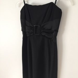 bebe black strapless dress XS